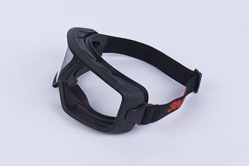 3M GoggleGear Eye Protective Goggle 3000 Series, Clear Scotchgard Anti-Fog/Anti-Scratch Lens, Premium Cloth Strap, TPV Shroud, 1 Pair, GG3301-SGAF, ANSI Z87.1, CSA Z94.3, D3 D4 Rating - style: Premium Cloth Strap/Tpv Shroud