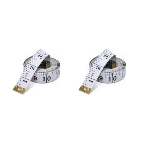 Measuring Tape for Body Measurements, Soft Tape Measure Double Scale, Has 150 Centimetre Scale on Reverse and Front 60 Inch - color: White White