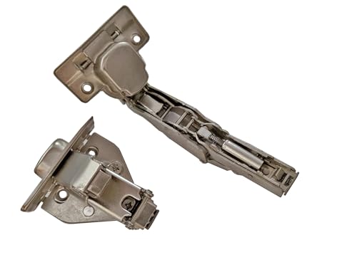 165 Degree Soft Close Cabinet Hinges 2 Pack, Face Frame Lazy Susan Corner Cabinet Hinges for Cabinet Frame to Door Connection, Kitchen Cabinet Hardware - size: 165 degrees