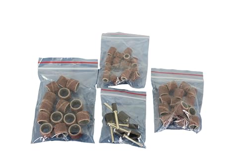 TEMO 51p 1/4" 3/8" 1/2" Sand Drum 60 Grit Coarse for Dremel Rotary Tool - size: mixed #60