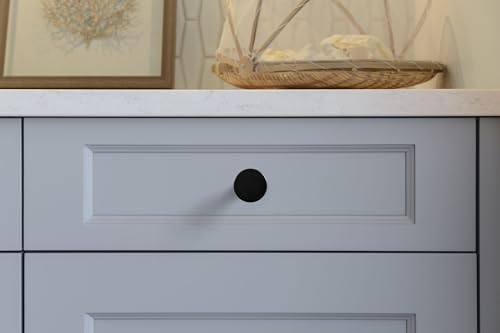 Goo-Ki 6 Pack Matte Black Drawer Knobs Modern Black Bar Cabinet Knobs, Single Screw/Hole Cabinet Pulls Kitchen Zinc Alloy Hardware Dresser Handles - color: Matte Black, size: 1.2 Inches