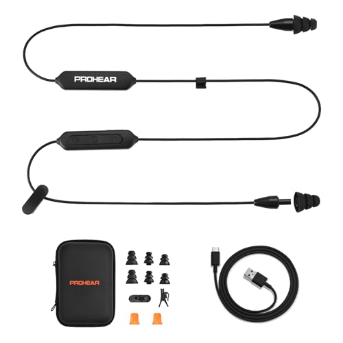 PROHEAR Bluetooth Earplug Headphones, Bluetooth 6.0 Hearing Protection Earbuds with Fast Pairing & Stable Connection, 28dB NRR Safety Ear Plugs, 11H Battery, ANSI Tested, OSHA Compliant for Work
