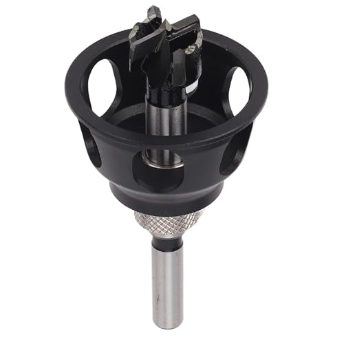Dowel Jig Kit, Dog Hole Chamfer Reamer Tool, Straight Hole Drill Fixture, for Benches Aluminium Alloy, Metal Deburring Chamfer Burr Removal Tool, Shaping Trimmer