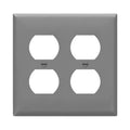 ENERLITES Double Duplex Outlet Covers Wall Plate, 2-Gang, 1 Pack, Gray - color: Gray, size: Screw