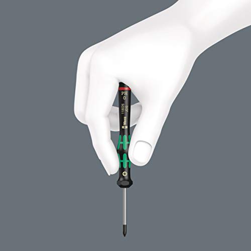 Wera 05118004001 Kraftform Micro 2035 Slotted Electronics Precision Screwdriver, 1.8mm Head, 60mm Blade Length - size: Slotted 1.8mm Head, 60mm Blade