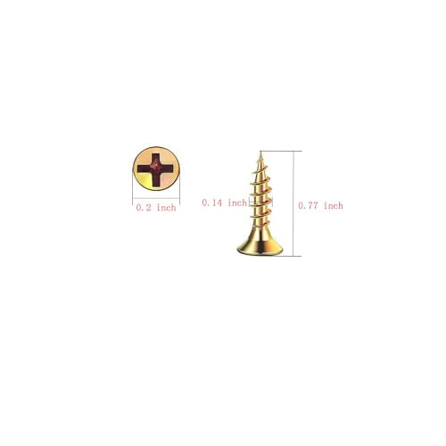 Wensilon # 4X3/4 (550PCS) Flat Head Color zinc Wood Screw 3X20, Quick Metal self Tapping Flat Head - color: Yellow, size: #4x3/4"
