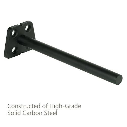 NEODROP 12-Pack 10 Inch Hidden Floating Shelf Bracket, Heavy Duty Blind Shelf Support Hardware | Invisible Wall Brackets for Kitchen, Fireplace Mantel Wood Shelves | Black Powder Coated Solid Steel - size: 10 Inch, style: 12 Pack