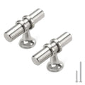 Haliwu 10Pack Brushed Nickel Cabinet Knobs | Solid Aluminum and Zinc Alloy, Single Hole, Kitchen Knobs for Drawer Dresser Hardware - color: Brushed Nickel, size: 2-inch (50mm) single hole