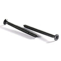 #6 x 2" Wood Screw 100Pcs 18-8 (304) Stainless Steel Screws Flat Head Phillips Fast Self Tapping Drywall Screws Black Oxide by SG TZH - size: #6 x 2"