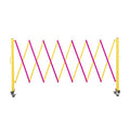 Trafford 11 Ft Expandable Metal Barricade, Mobile Safety Barrier Gate - size: 11 feet, Yellow and Magenta