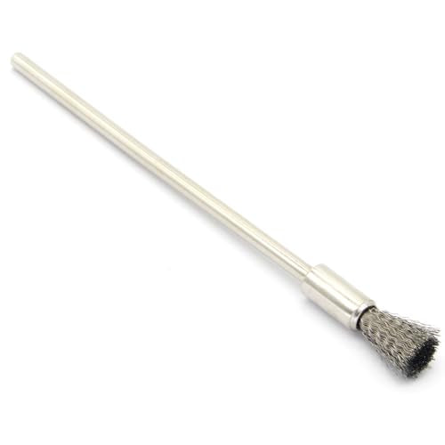20PCS Wire Brushes with Extended Handle - Metal Rust Removal, Polishing, Cleaning - 6mm Diameter, 3mm Shaft, 100mm Length - Removes Burrs, Dust, and Oxide Layer - Handles Rough Surfaces - style: Wire Brush 3*6*100mm 20PCS