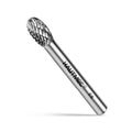HAUTMEC Tungsten Carbide Rotary Burr Bit YG6, 1/4" Shank Double Cut Die Grinder Bit, Low Vibration Precision Rotary File for Metal Grinding, Engraving & Deburring (8MM Oval), HT0452 - color: Oval, size: 8mm