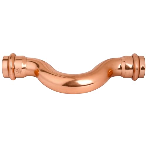 (WDAISY2 pack)1/2" Press Copper Fittings, 1/2 Inch Press Cross-Over For Copper Tube Connection,Lead-Free,UPC,NSF/ANSI61 Certified. - size: 1/2" Copper Press Crossover Elbow – 2P