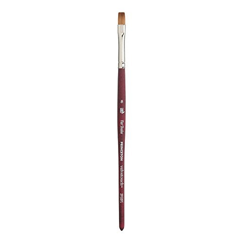 Princeton Velvetouch, Series 3950, Paint Brush for Acrylic, Oil and Watercolor, Flat Shader, 8 - size: Size 8