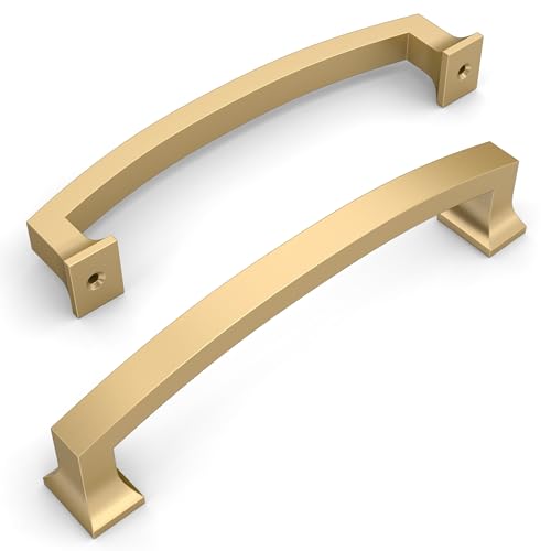 Amerdeco 10 Pack Bronze Cabinet Pulls - 5" - color: Champagne Bronze, size: 5" hole center