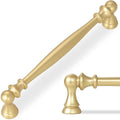 10 Pack 6-1/4 Inch(160mm) Kitchen Cabinet Handles Brushed Gold Cabinet Pulls Zinc Alloy Drawer Pulls Solid Kitchen Hardware - color: Brushed Gold, size: 6-1/4'' Hole Center(160mm)