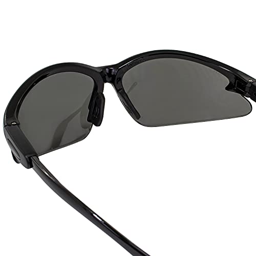 Global Vision Safety Shop Glasses - color: Black Frame/Smoke Lens