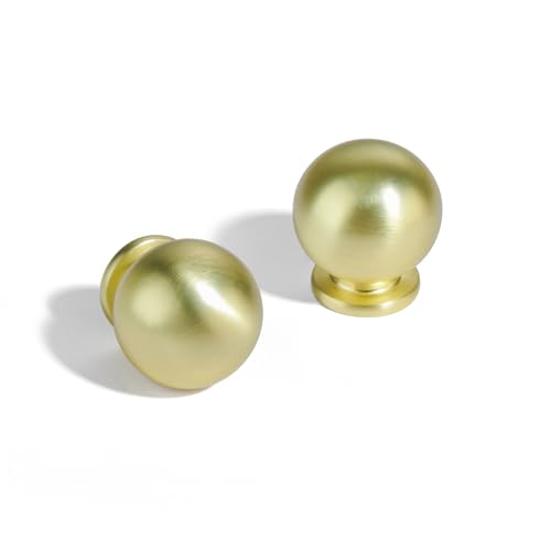 AVICCI 10 Pack Cabinet Knobs Brushed Gold Heavy Duty Solid Cabinet Handles cabinets Dressers Kitchens Handles Bathroom cabinets Cabinet pulls - color: Brushed Gold, size: Knob-10Pcs