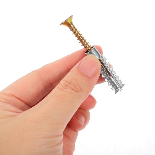 ARTIBETTER Drywall Anchors and Screws Kit 20 Iron Expansion Tubes with 20 Drywall Screws Wall Anchors for Shelf Mounting Heavy Duty Anchors for Home and Construction Projects