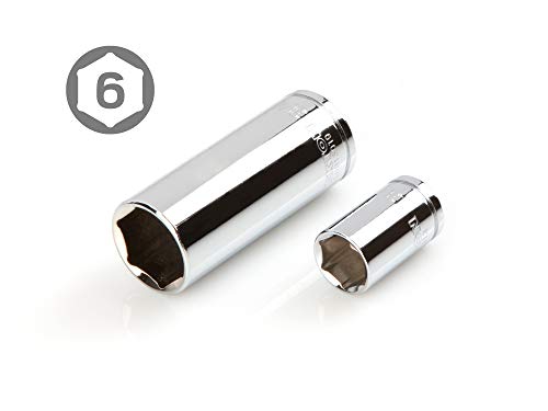 TEKTON 3/8 Inch Drive 6-Point Socket and Ratchet Set, 73-Piece (1/4-1 in., 6-24 mm) | SKT15311 - size: 73-Piece (1/4-1 in., 6-24 mm)