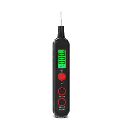 Smart Voltage Tester Pen, Non-Contact AC Detector with LCD, NCV Induction, Live/Neutral Identification, Breakpoint Detection & LED Flashlight, CAT II 300V for Home Repair, Electricians & DIY