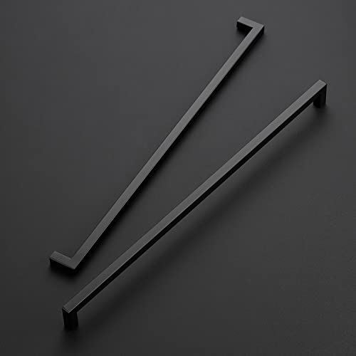 Ravinte Matte Black Cabinet Handles Square Pulls 18 Inch 3 Pack - size: 18-1/2 Inch (18 Inch Hole Center)