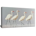 SSNEEKNDG White Heron Wall Art Bird Painting Animal Texture Artwork 20"x40" - size: 20"L x 40"W