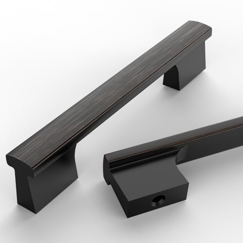 Asidrama 10 Pack 3.75 Inch(96mm) Oil Rubbed Bronze Cabinet Pulls Kitchen Cabinet Handles Cabinet Pulls Cabinet Hardware for Cupboard Drawer - color: Oil Rubbed Bronze, size: 3.75" Hole Center(96mm)
