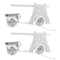 4 Pack Sliding Screen Door Roller Assembly 1-1/4" Nylon Concaved Wheels - size: 2 Upper Rollers + 2 Lower Rollers