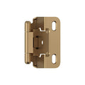 Amerock 1 Pair 1/2" Overlay Champagne Bronze Partial Wrap Cabinet Hinge - color: Champagne Bronze, size: 1/2 Inch (13 mm) Overlay