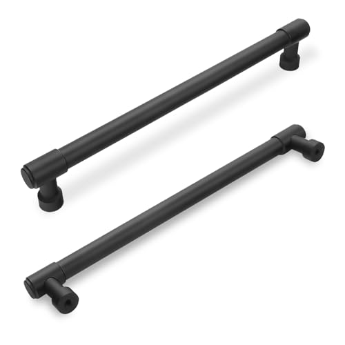 10 Pack 7-1/2 Inch(192mm) Kitchen Cabinet Handles Matte Black Cabinet Pulls Alloy Drawer Pulls Solid Cabinet Hardware - color: Matte Black, size: 7-1/2'' Hole Center(192mm)