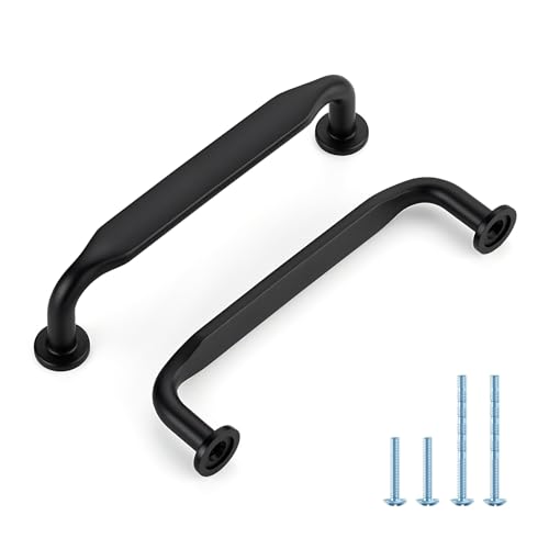 HOME EDIT Matte Black Solid Cabinet Handles & Pulls 3-3/4 Inch 10 Pack - color: Matte Black, size: 3-3/4 inches Hole Center