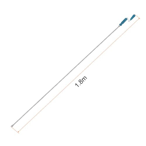 HARFINGTON Drain Augers 6ft Stainless Steel Hair Drain Cleaner Tool Blue - color: Blue, size: 1.8m