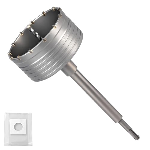 Professional 4-3/4" (120mm) Concrete Hole Saw 220mm SDS Plus & Dust Bag - size: 4-3/4" (120mm)