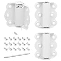 Nuk3y Screen Door Spring Hinge Set, 2-3/4"", Set Includes 2 Self-Closing Hinges & 1 Adjustable Self-Closing Hinge. (White) - color: White