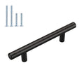 homdiy 3.5" Cabinet Handles Black Drawer Pulls - HD201BK Modern Cabinet Pulls Cabinet Hardware for Kitchen Cabinets, 10 Pack Stainless Steel Cupboard Handles - color: Black, size: 3-1/2in hole centers
