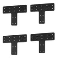 T Post Bracket 4pcs,12"x8" Flat Mending Plate,T Shape Brackets - style: T-shape(12X8X3)