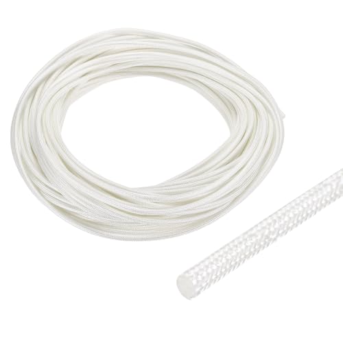 uxcell Insulation Cable Protector,1.5mm/0.06 Inch-20m/66 Feet High Temp Fiberglass Sleeve White - color: White, size: 1.5mm-20m