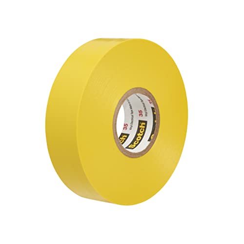 3M Scotch Vinyl Color Coding Electrical Tape 35, 3/4 in x 66 ft, Yellow - 10844-BA-10