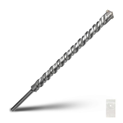 25/32" x 39" SDS Max Rotary Hammer Drill Bit, 20x1000mm Masonry Drill Bit | Carbide Tip Concrete Drill Bit for Masonry, Brick, Stone, Concrete - size: 20mm ( 25/32 in ) Diameter, style: Length :1000mm / 39 inch