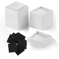 FASONLA Bed Risers (Set of 8) Furniture Risers Lifts Height 1", 2", 3" or 4", Solid Natural Wood Risers, Non-Slip Recessed Hole to Heavy Bed/Furniture (White Color) - color: White Color