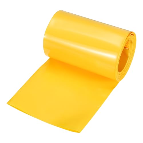 MECCANIXITY Battery Wrap PVC Heat Shrink Tubing 48mm Dia 75mm Flat 10 Feet(3meters) Yellow Good Insulation for Battery Pack - color: Yellow, size: 48mmx75mmx3m