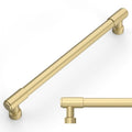 Amerdeco 10 Pack Brushed Gold Cabinet Pulls 7.5 Inch(192mm) Hole Center Drawer Pulls Cabinet Hardware Kitchen Cabinet Handles for Bathroom ZH0075 - color: Brushed Gold, size: 7.5"/192MM Hole Center
