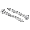 25 Pcs Hex Head Lag Screws 5/16" x2-1/2 SS 18-8 (304) Lag Bolts - color: Silver, size: 5/16"x2-1/2"