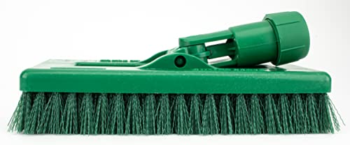 SPARTA 3638831EC09 Polyester Rectangle Scrub Brush, Floor Brush, Cleaning Brush With Swivel Head For Cleaning, 8 Inches, Green - color: Green
