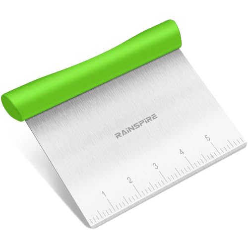 Multi-Purpose Stainless Steel Bench Scraper Dough Blender & Pastry Cutter - color: Green