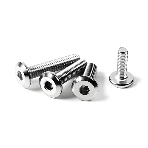 5/16-18 x 1" (30 Pack) Flat Head Hex Socket Cap Screws Bolts, 304 Stainless Steel 18-8, Hex Drive Countersunk Furniture Connector, Fully Threaded Machine Thread, Bright Finish
