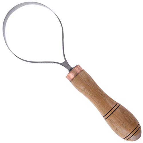 Wood Carving Scorp Knife | Round Carving Tool for Spoons, Bowls, and Cups | Spoon Bowl Carving Tools | Beginners | Oak Wood Handle with Carbon Steel Blade (3'in full scorp) - size: 3.5"