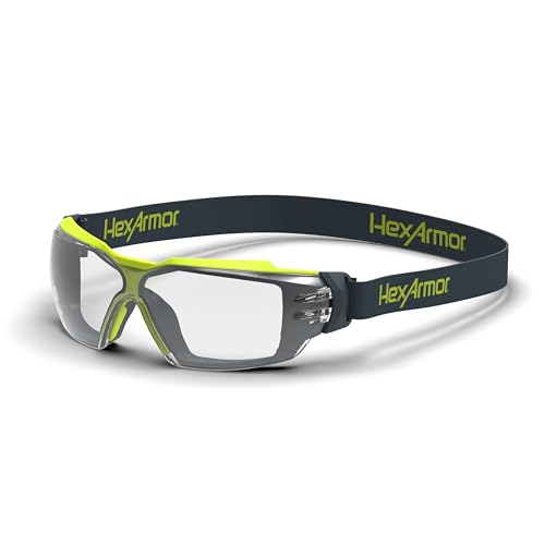 HexArmor MX350 Clear Anti Fog Eyewear with Cloth Strap - color: Clear / Trushields / Cloth Strap