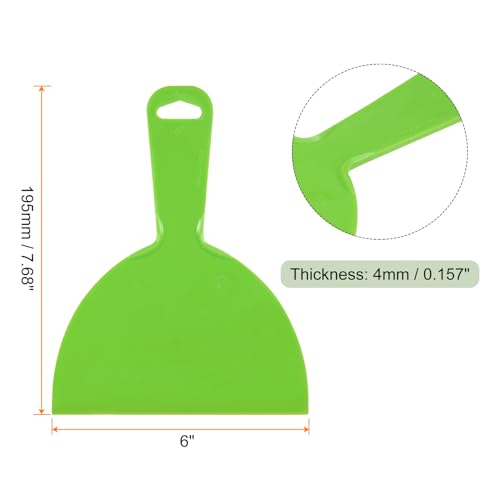 HARFINGTON 5pcs Putty Scraper 6" Width 4mm Thin Flexible Plastic Putty Knives for Taping Drywall Spreading Painting Wall Scratching - color: Green, size: 6"